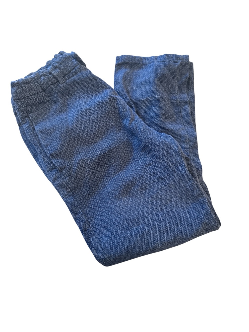 Zara boys linen blend blue stretch waistband straight leg pants. Size 11/12